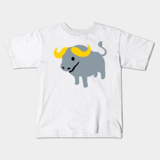 Grey Bull Icon Emoticon Kids T-Shirt